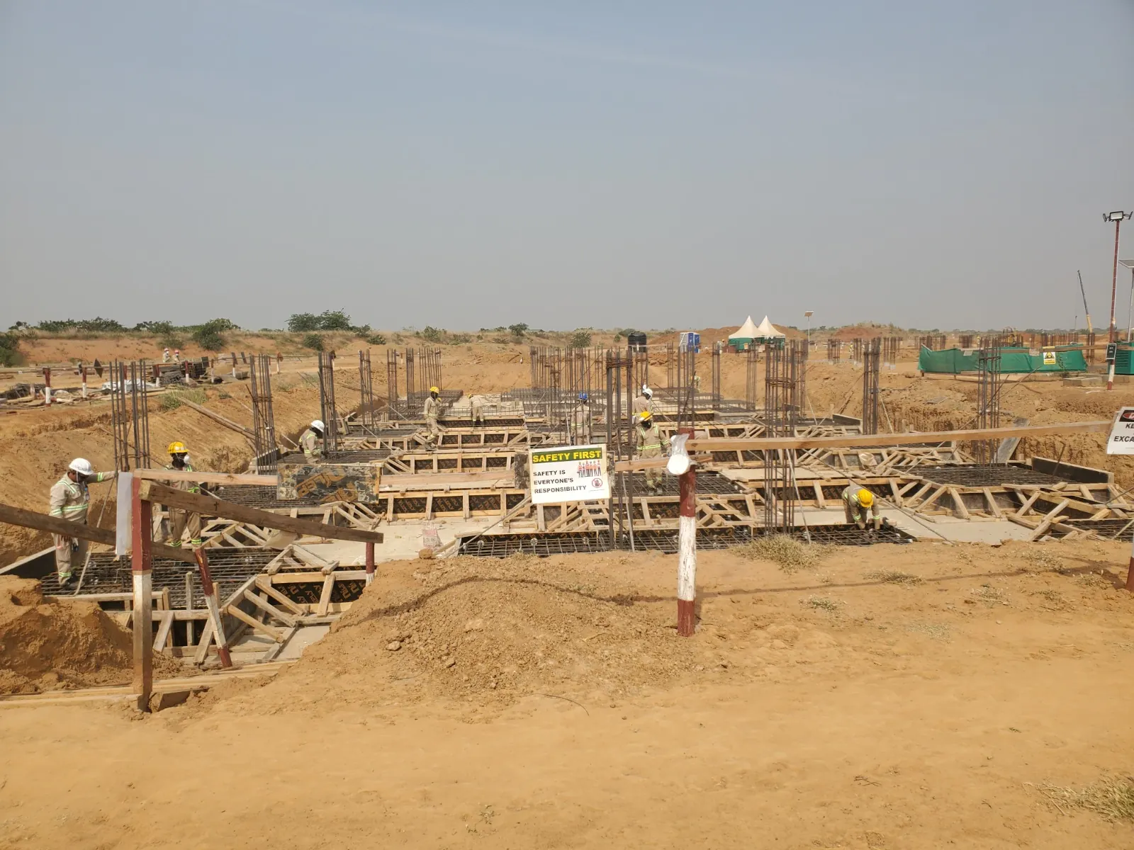Foundation construction and reinforcement activities